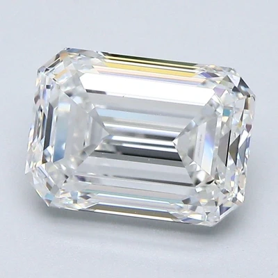 3.50ct F VS1 Rare Carat Ideal Cut Emerald Diamond