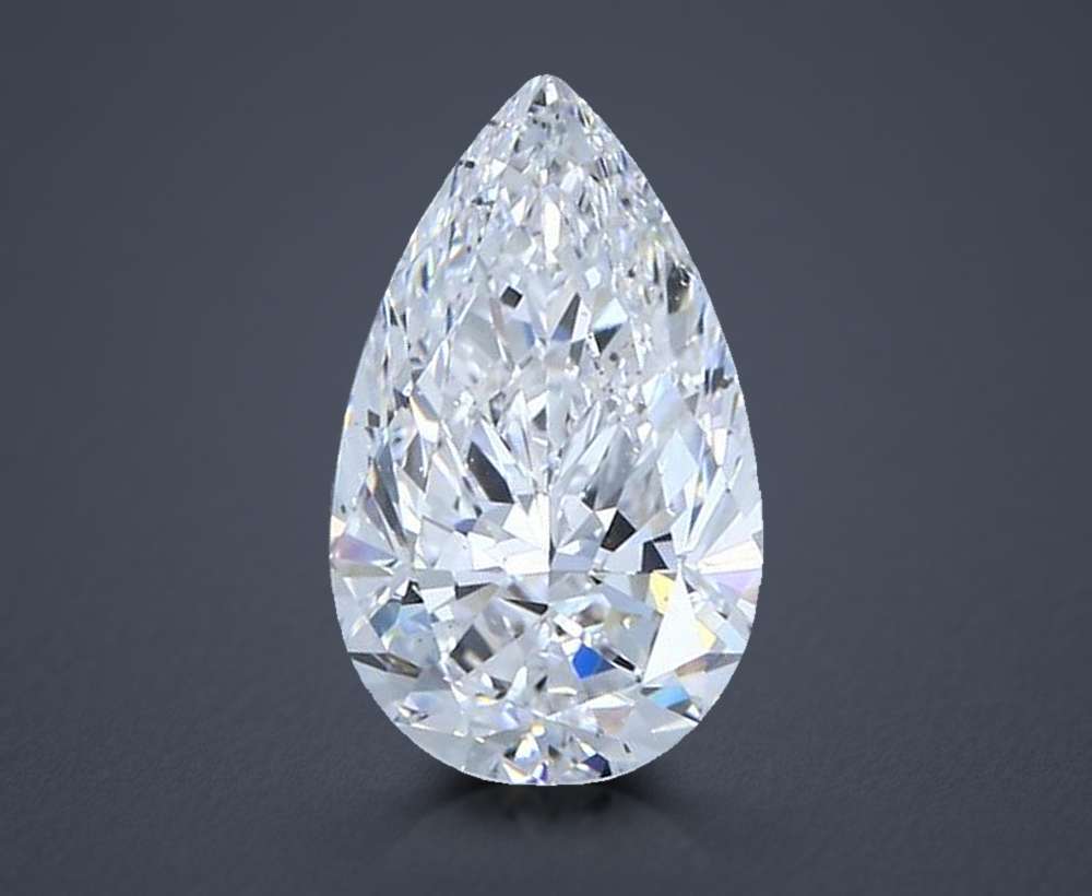 3.02ct D SI1 Rare Carat Ideal Cut Pear Diamond
