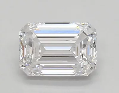 0.85ct D VVS2 Excellent Cut Emerald Lab Grown Diamond