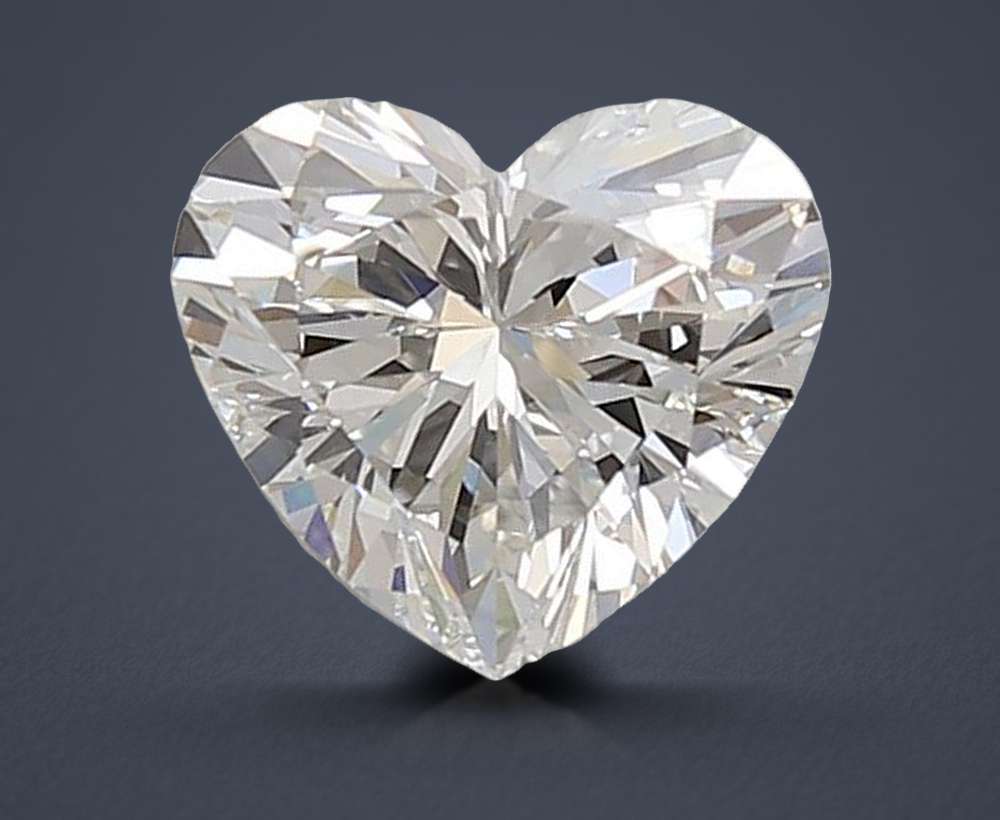 1.37ct F VVS2 Rare Carat Ideal Cut Heart Lab Grown Diamond