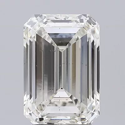 3.10ct H SI1 Rare Carat Ideal Cut Emerald Lab Grown Diamond