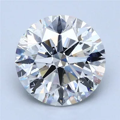 4.01ct H SI2 Rare Carat Ideal Cut Round Diamond