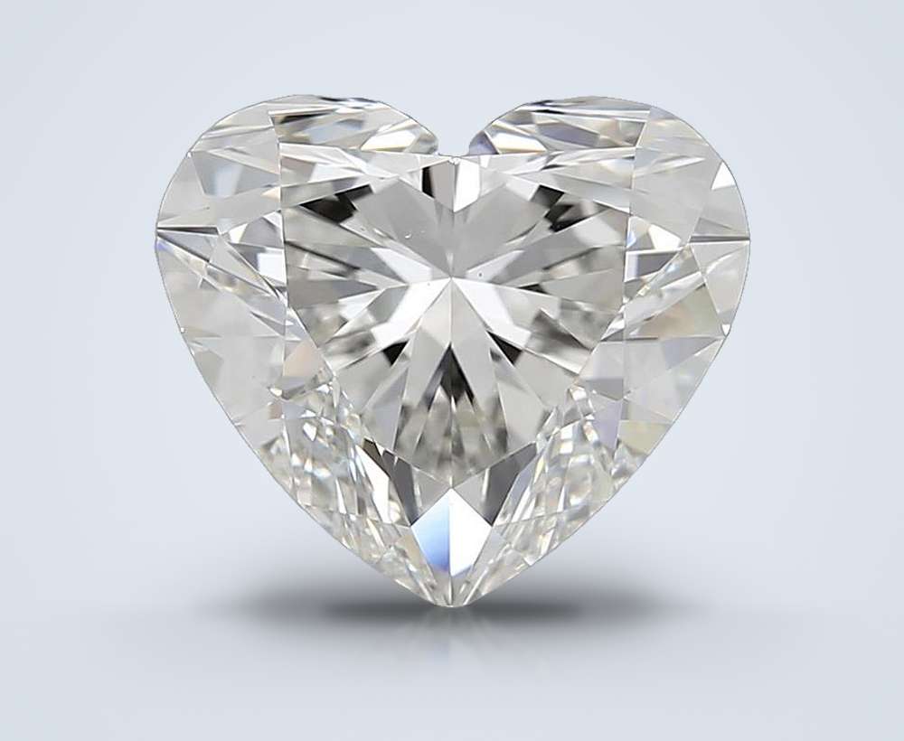 4.01ct J VS2 Rare Carat Ideal Cut Heart Diamond