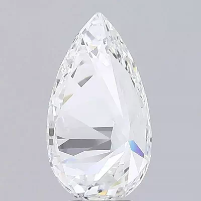 6.04ct E VVS2 Rare Carat Ideal Cut Pear Lab Grown Diamond