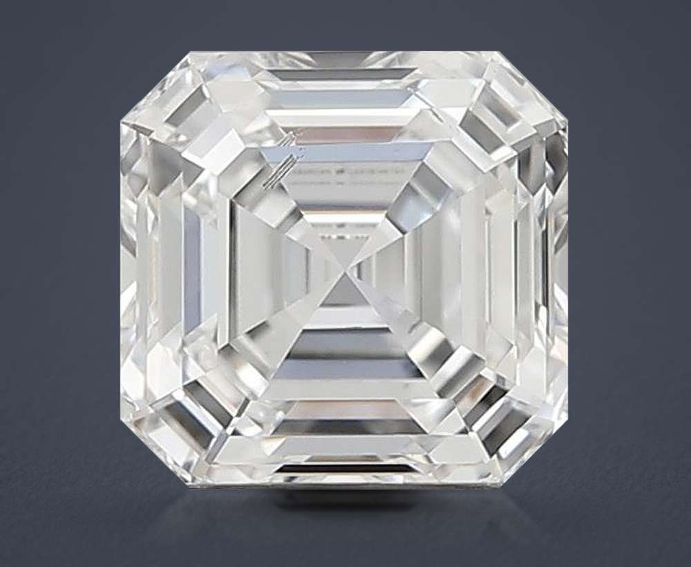 1.51ct D SI1 Rare Carat Ideal Cut Asscher Lab Grown Diamond