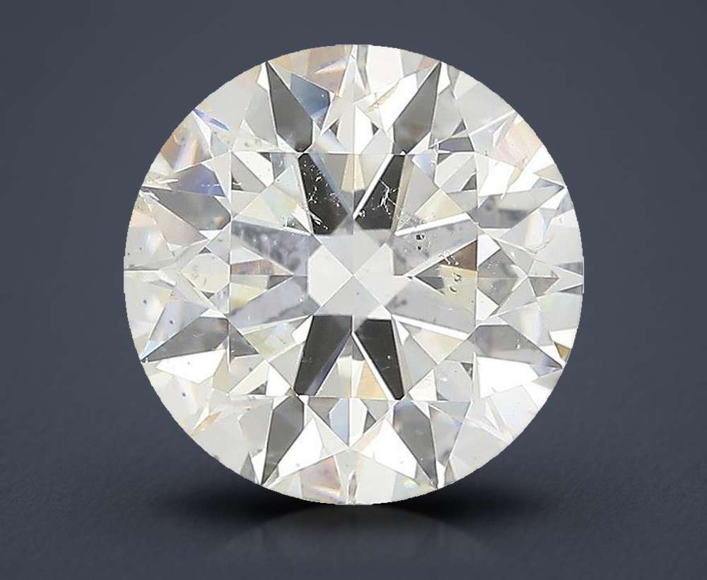 3.52ct K SI2 Rare Carat Ideal Cut Round Diamond