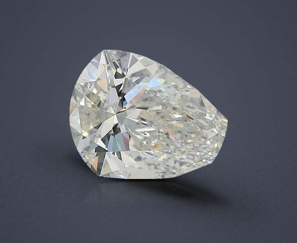 2.86ct F SI1 Rare Carat Ideal Cut Pear Lab Grown Diamond