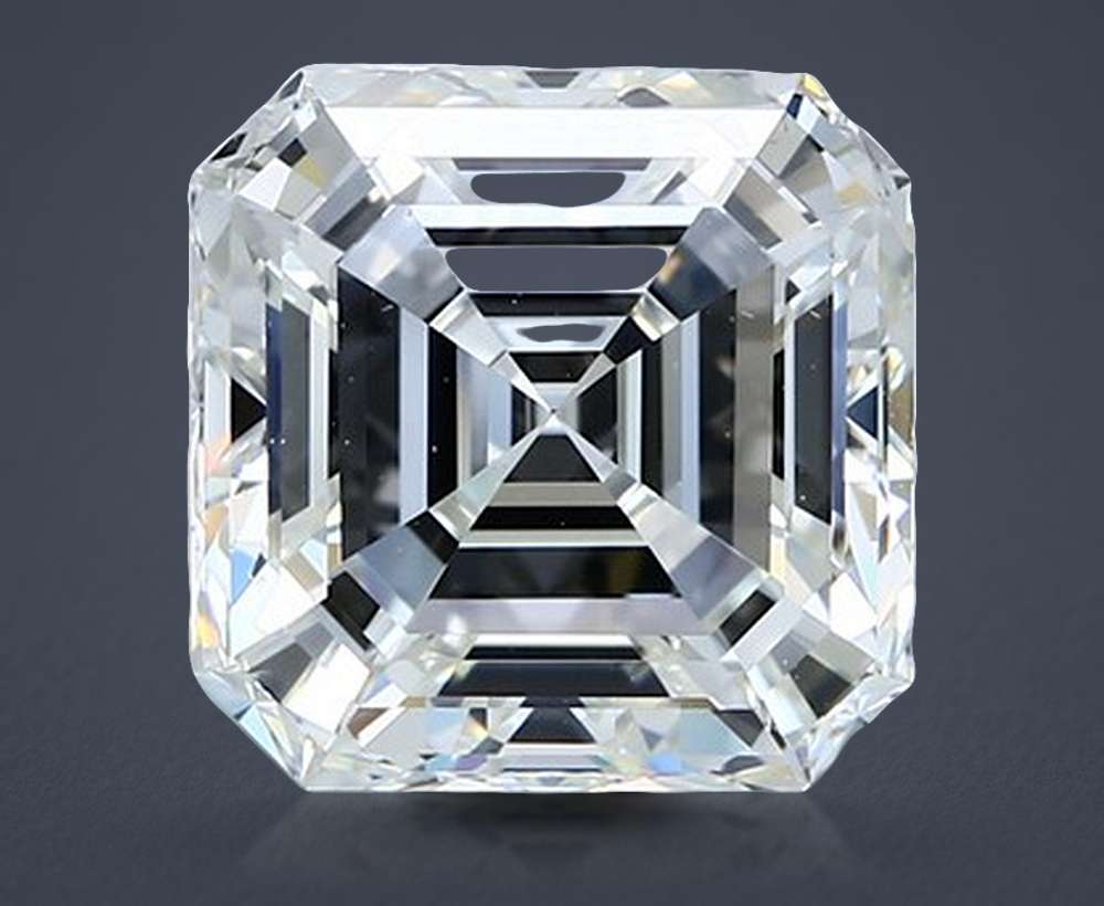 7.01ct J VS2 Rare Carat Ideal Cut Asscher Diamond