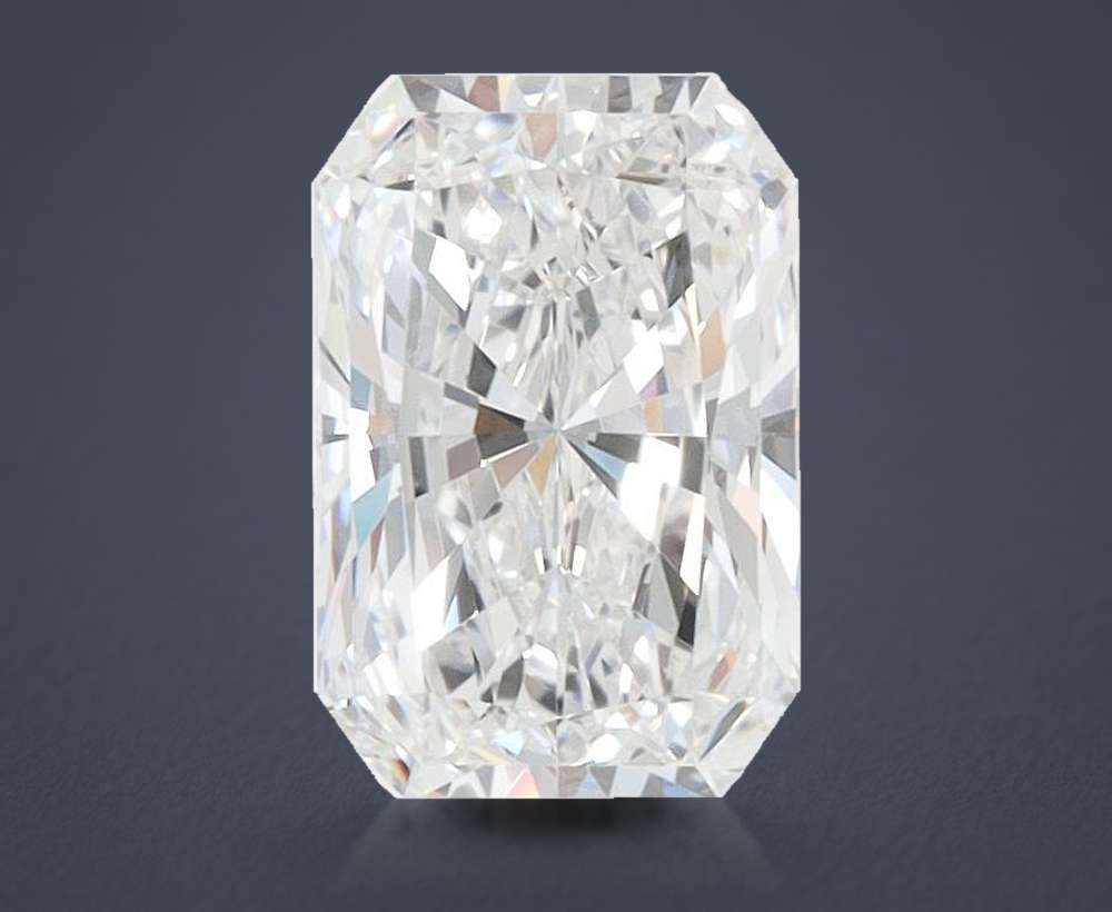 1.37ct D VVS1 Rare Carat Ideal Cut Radiant Lab Grown Diamond