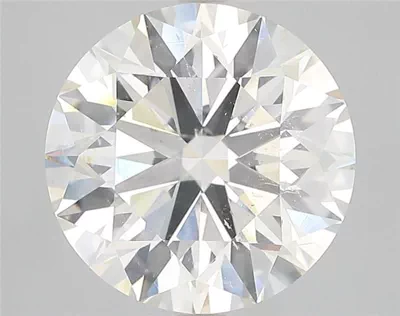 5.03ct K SI2 Rare Carat Ideal Cut Round Diamond