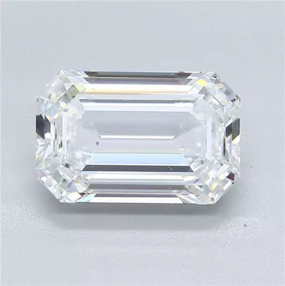 5.02ct F VS2 Rare Carat Ideal Cut Emerald Diamond