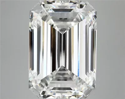 12.98ct F VVS2 Rare Carat Ideal Cut Emerald Lab Grown Diamond