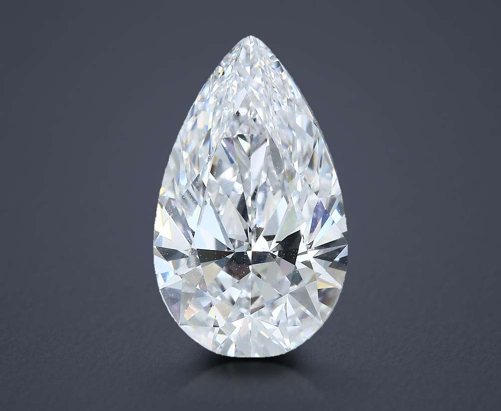 7.88ct D FL Rare Carat Ideal Cut Pear Diamond
