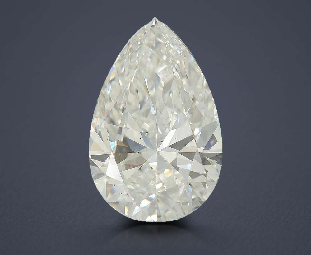 5.25ct E VS2 Rare Carat Ideal Cut Pear Lab Grown Diamond