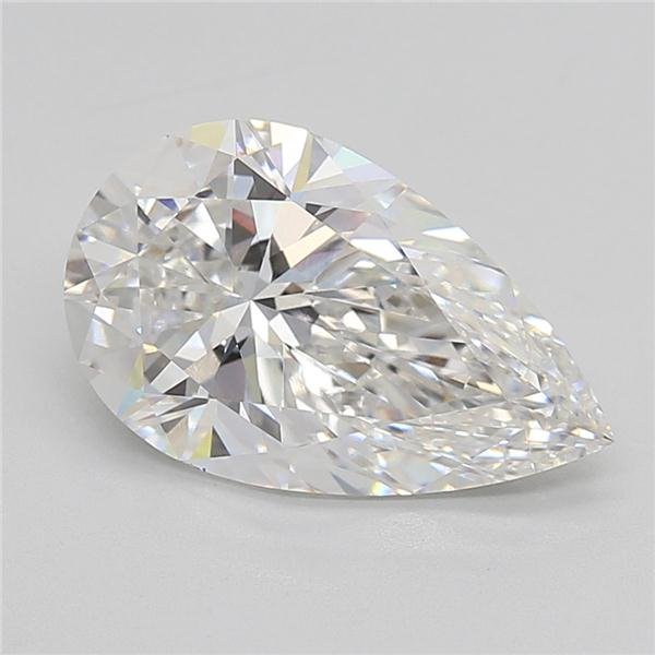 7.06ct E VVS2 Rare Carat Ideal Cut Pear Lab Grown Diamond