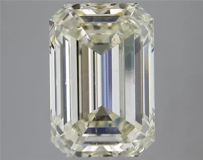 5.12ct K SI1 Rare Carat Ideal Cut Emerald Diamond