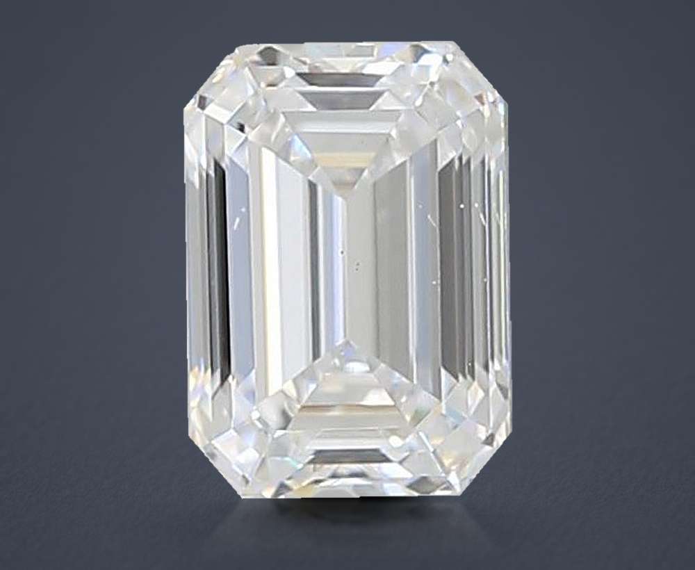 1.33ct D VS2 Rare Carat Ideal Cut Emerald Lab Grown Diamond