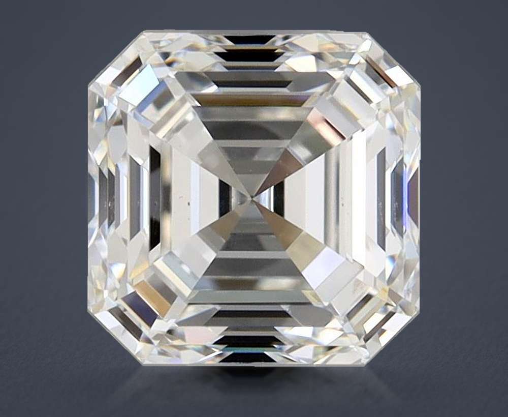 1.00ct G VS2 Rare Carat Ideal Cut Asscher Diamond