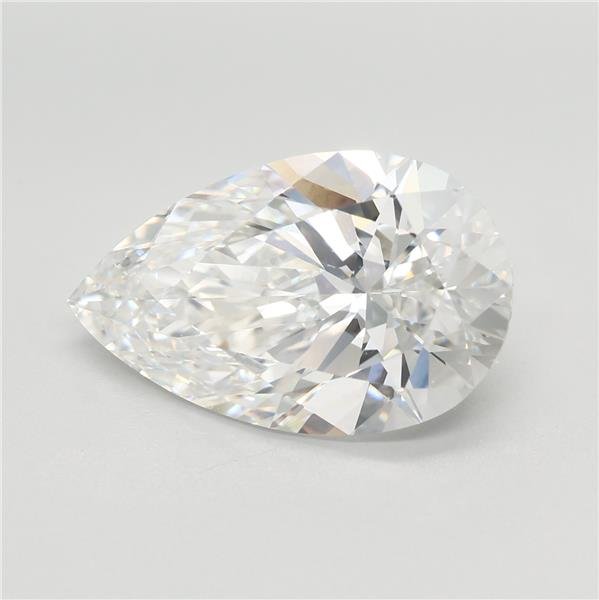 4.08ct F VVS2 Rare Carat Ideal Cut Pear Lab Grown Diamond