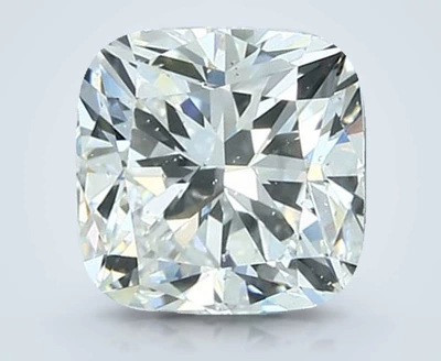 3.01ct F SI1 Rare Carat Ideal Cut Cushion Diamond