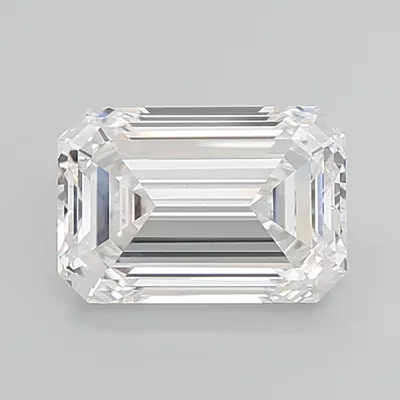 6.10ct E VVS2 Rare Carat Ideal Cut Emerald Lab Grown Diamond