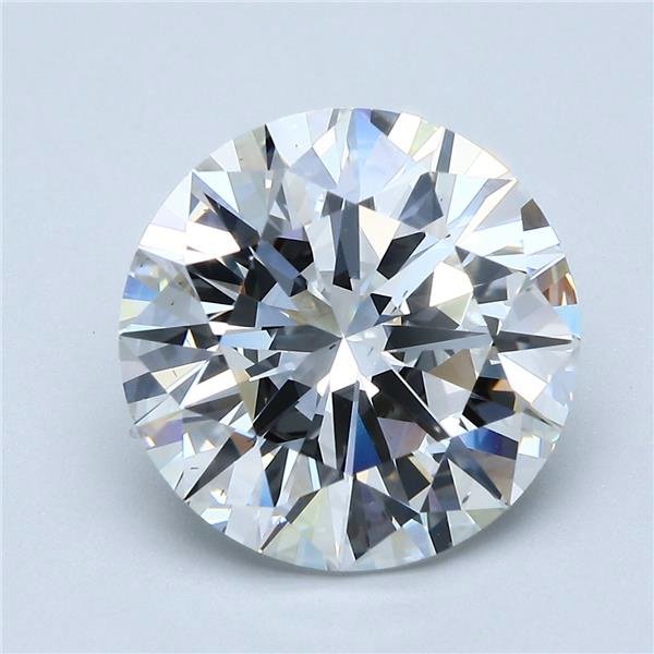 5.83ct F VS2 Rare Carat Ideal Cut Round Diamond