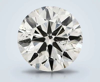 3.59ct K SI2 Rare Carat Ideal Cut Round Diamond