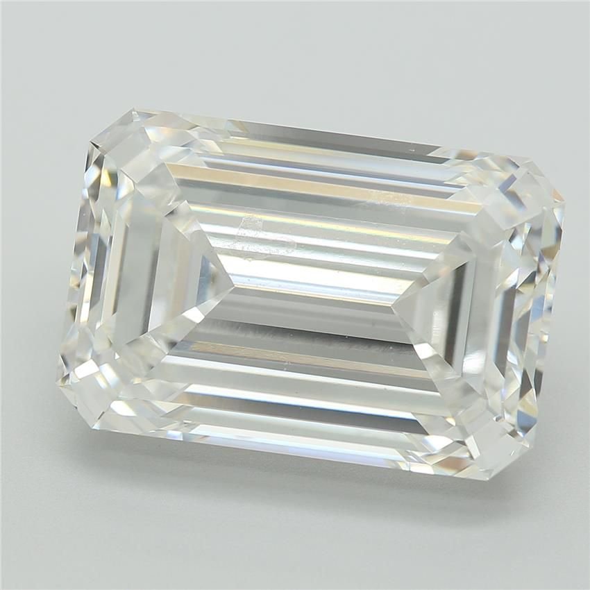 8.69ct F VS1 Rare Carat Ideal Cut Emerald Lab Grown Diamond