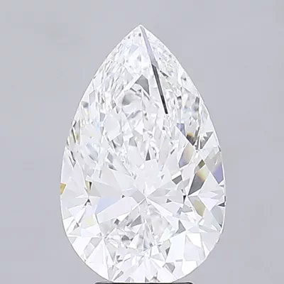 6.06ct E VVS2 Rare Carat Ideal Cut Pear Lab Grown Diamond