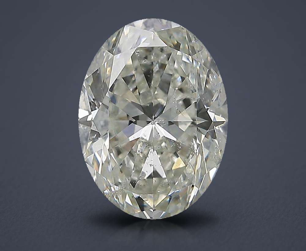 3.01ct H SI2 Rare Carat Ideal Cut Oval Diamond