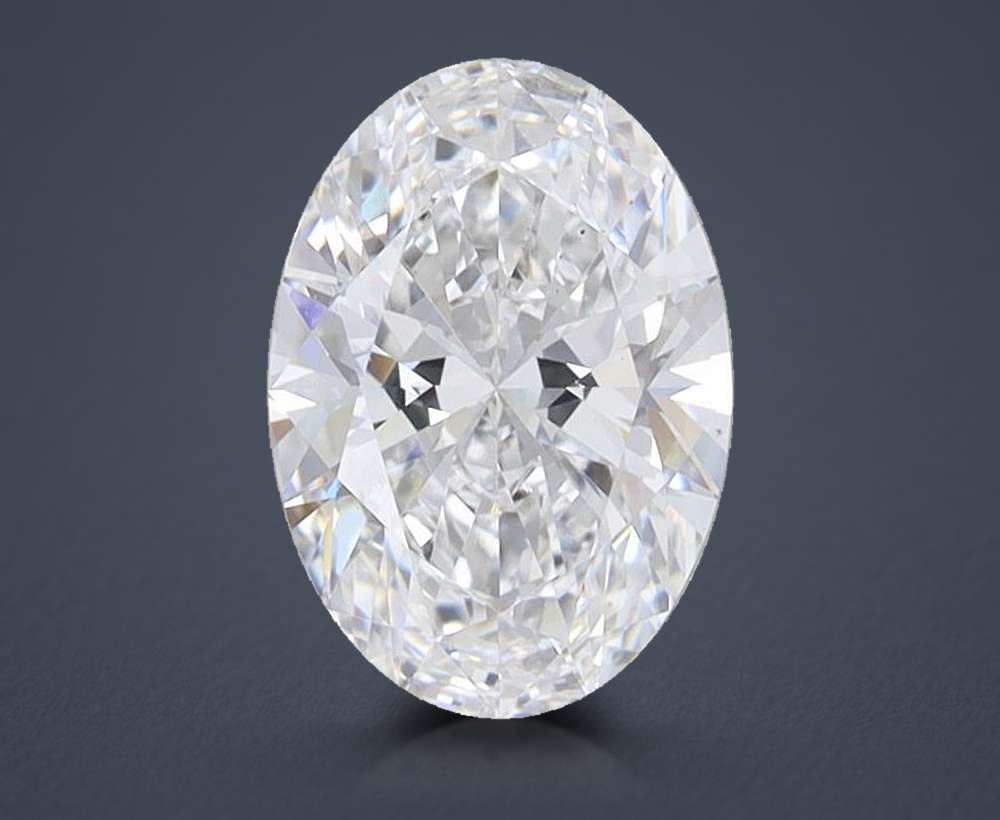 1.60ct D VS2 Rare Carat Ideal Cut Oval Lab Grown Diamond