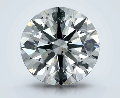 4.03ct K SI2 Rare Carat Ideal Cut Round Diamond