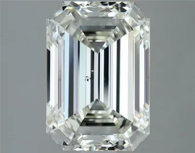 3.05ct K SI1 Rare Carat Ideal Cut Emerald Diamond