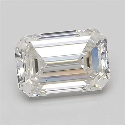 2.85ct F VS2 Rare Carat Ideal Cut Emerald Lab Grown Diamond