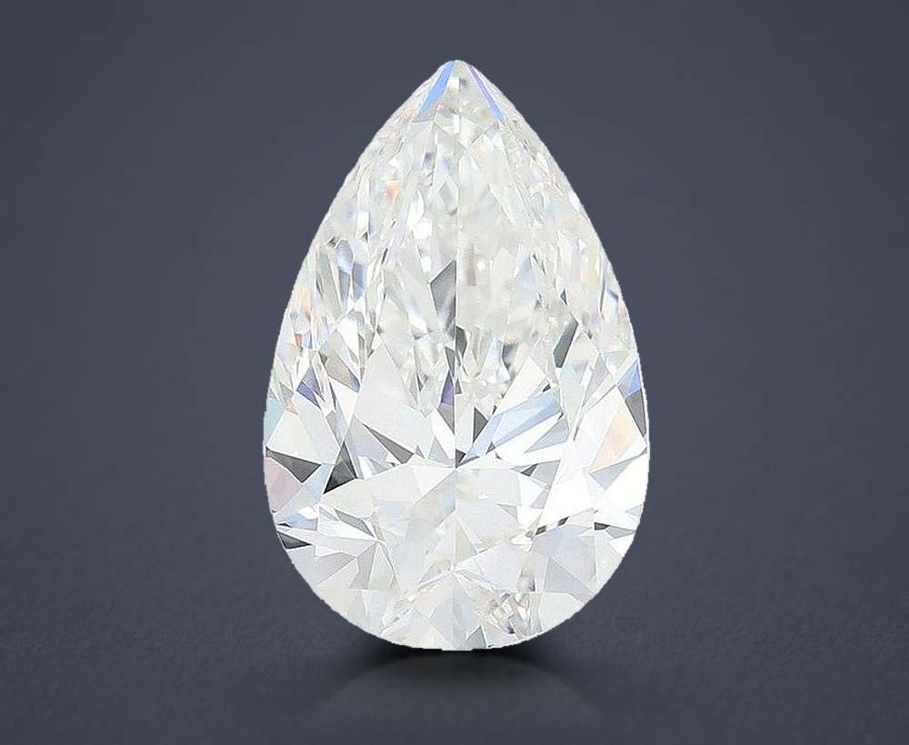 6.25ct G VVS2 Rare Carat Ideal Cut Pear Lab Grown Diamond