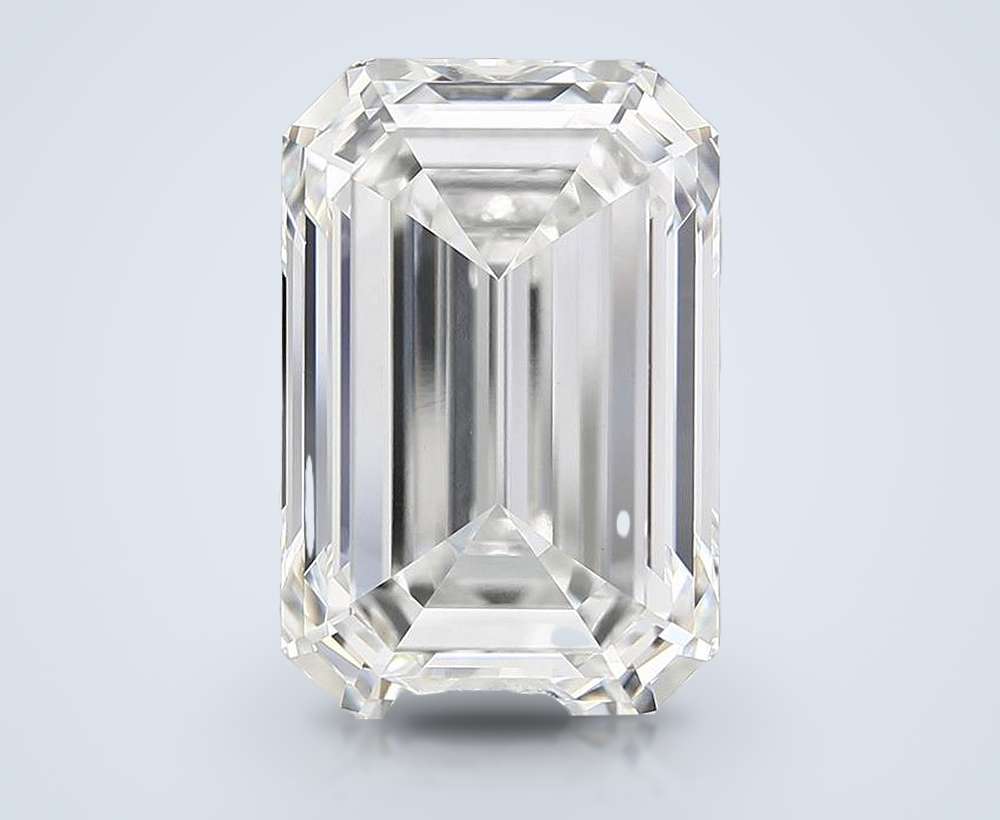 15.09ct F VVS2 Very Good Cut Emerald Lab Grown Diamond