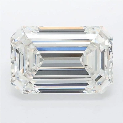 6.08ct F VS1 Rare Carat Ideal Cut Emerald Lab Grown Diamond