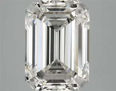 3.69ct H VS2 Rare Carat Ideal Cut Emerald Lab Grown Diamond