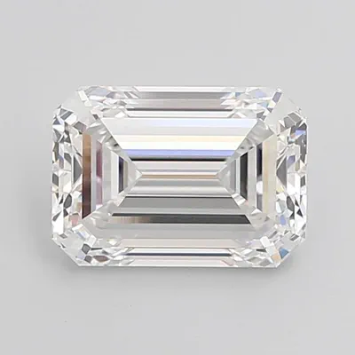 3.60ct F VVS2 Rare Carat Ideal Cut Emerald Lab Grown Diamond