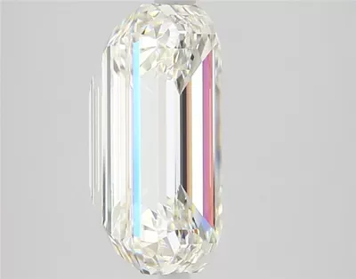 5.04ct J VVS2 Rare Carat Ideal Cut Emerald Diamond