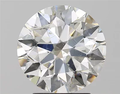 3.01ct I SI2 Rare Carat Ideal Cut Round Diamond