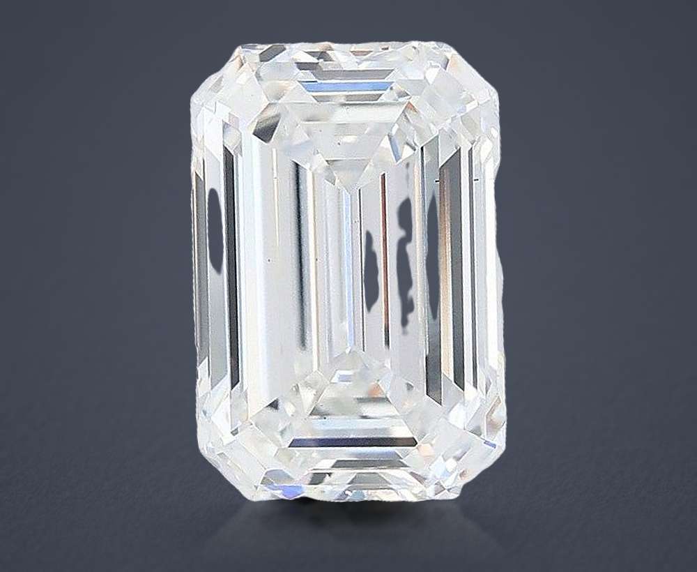 4.04ct D VS2 Rare Carat Ideal Cut Emerald Lab Grown Diamond