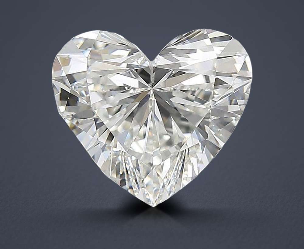 3.03ct H SI1 Rare Carat Ideal Cut Heart Diamond