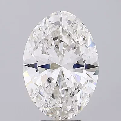 7.02ct H SI2 Rare Carat Ideal Cut Oval Diamond