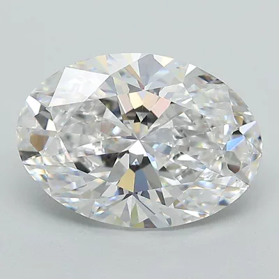 3.07ct D VVS2 Rare Carat Ideal Cut Oval Lab Grown Diamond