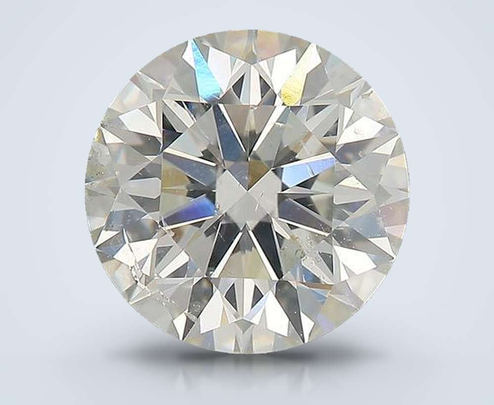 3.20ct J SI2 Rare Carat Ideal Cut Round Diamond