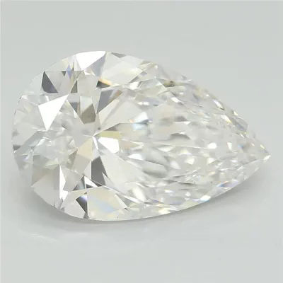 3.76ct E VS1 Rare Carat Ideal Cut Pear Lab Grown Diamond