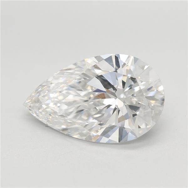 3.09ct E VVS2 Rare Carat Ideal Cut Pear Lab Grown Diamond