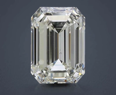 5.61ct K SI1 Rare Carat Ideal Cut Emerald Diamond