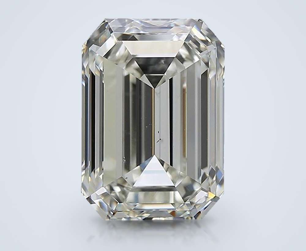 5.61ct K SI1 Rare Carat Ideal Cut Emerald Diamond